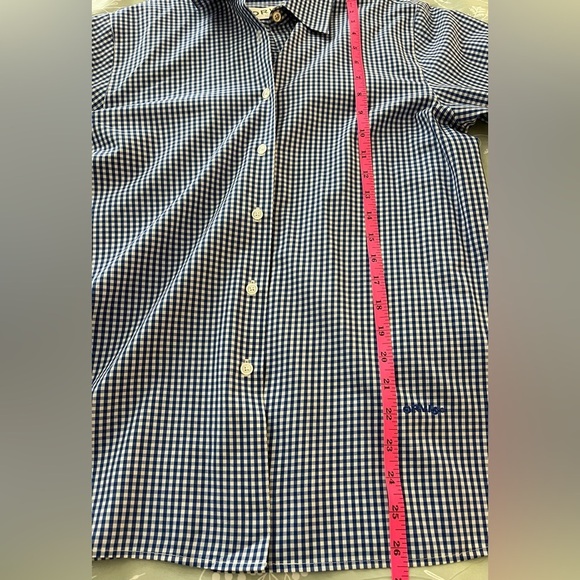 Orvis Women’s Navy/White Gingham Button Down, Wrinkle Free, Cotton/Poly; Size 6 - Picture 10 of 10